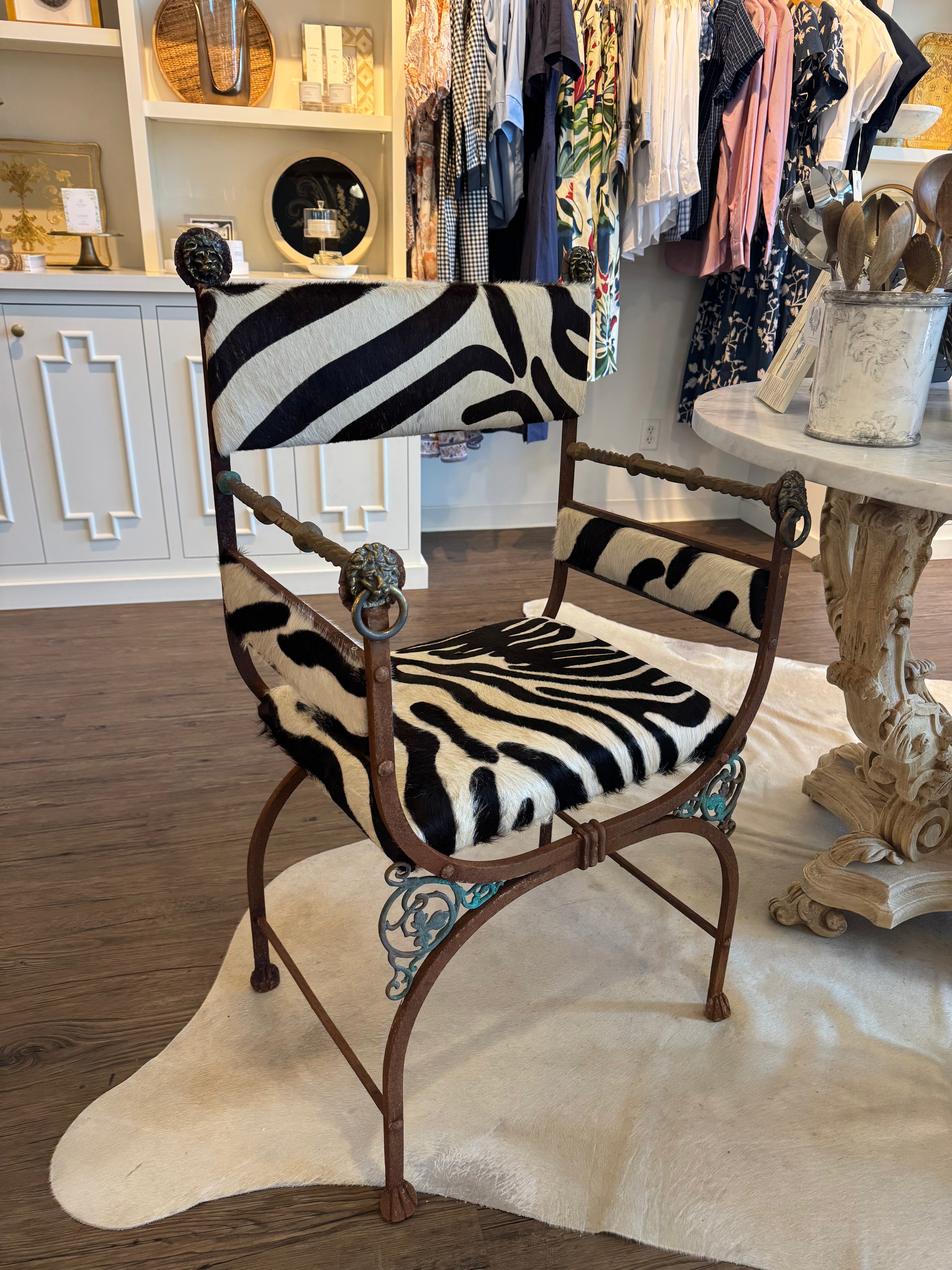 Antique Zebra Chair