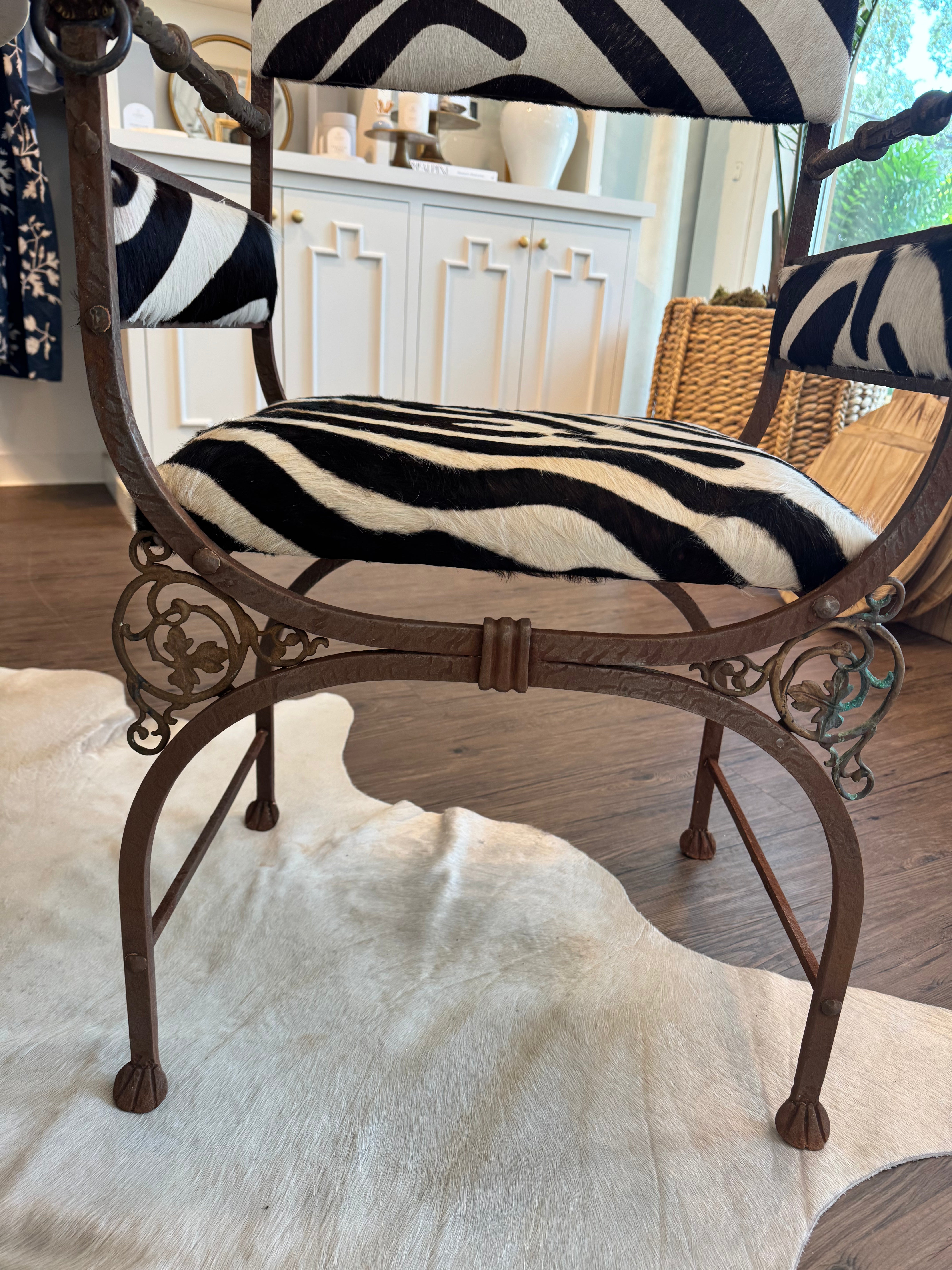 Antique Zebra Chair