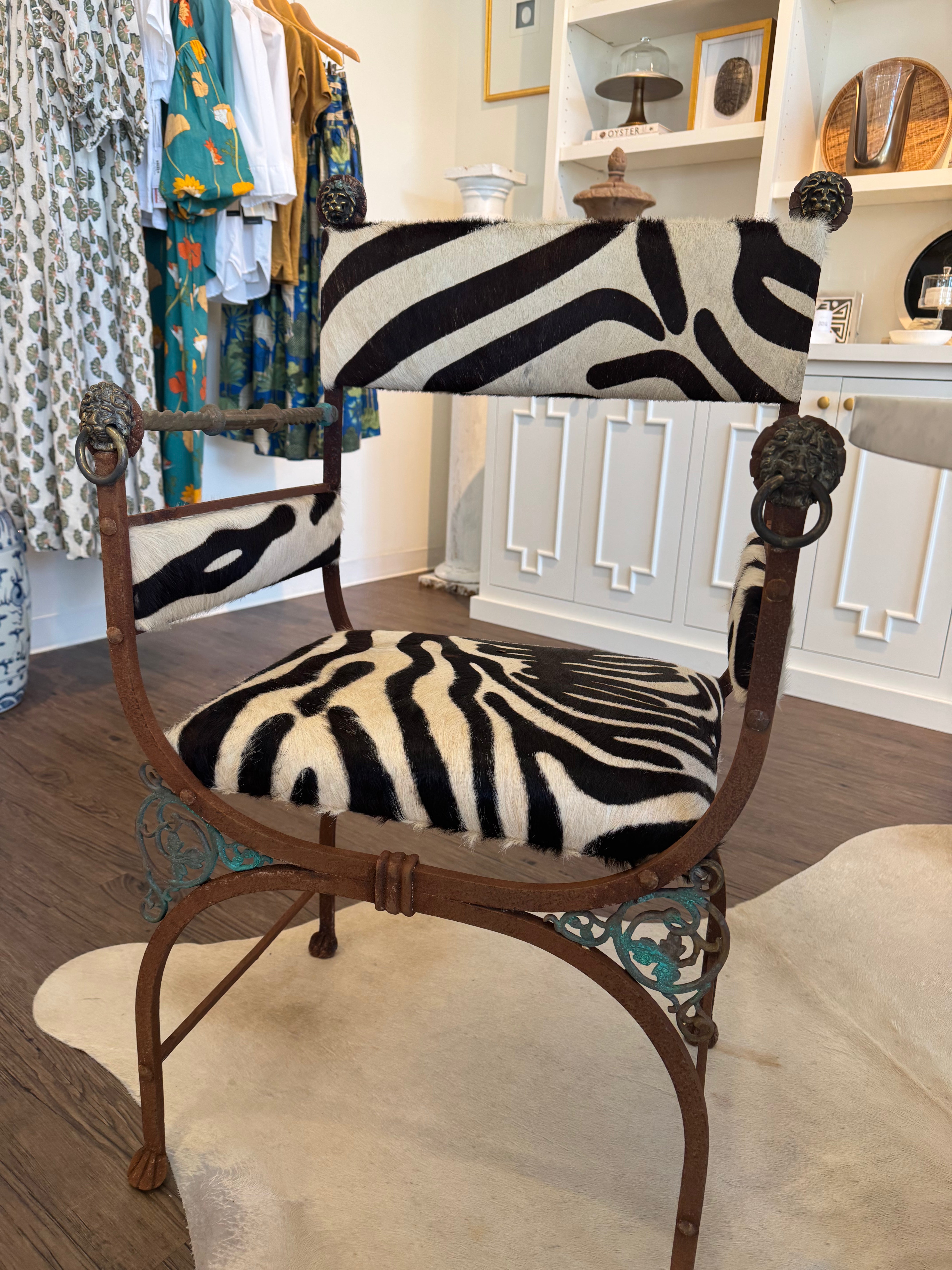 Antique Zebra Chair