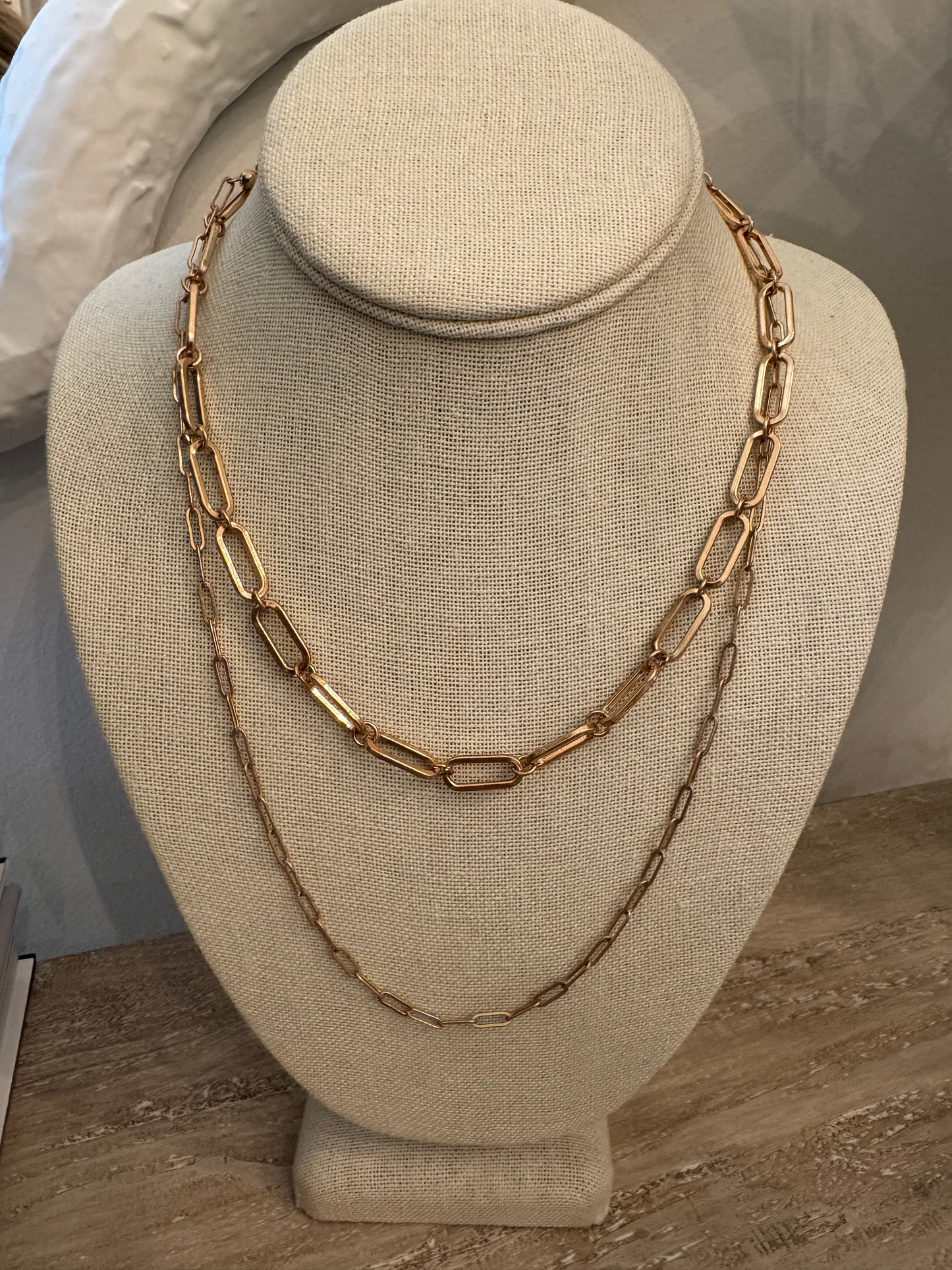 Paperclip Chain Layer Necklace