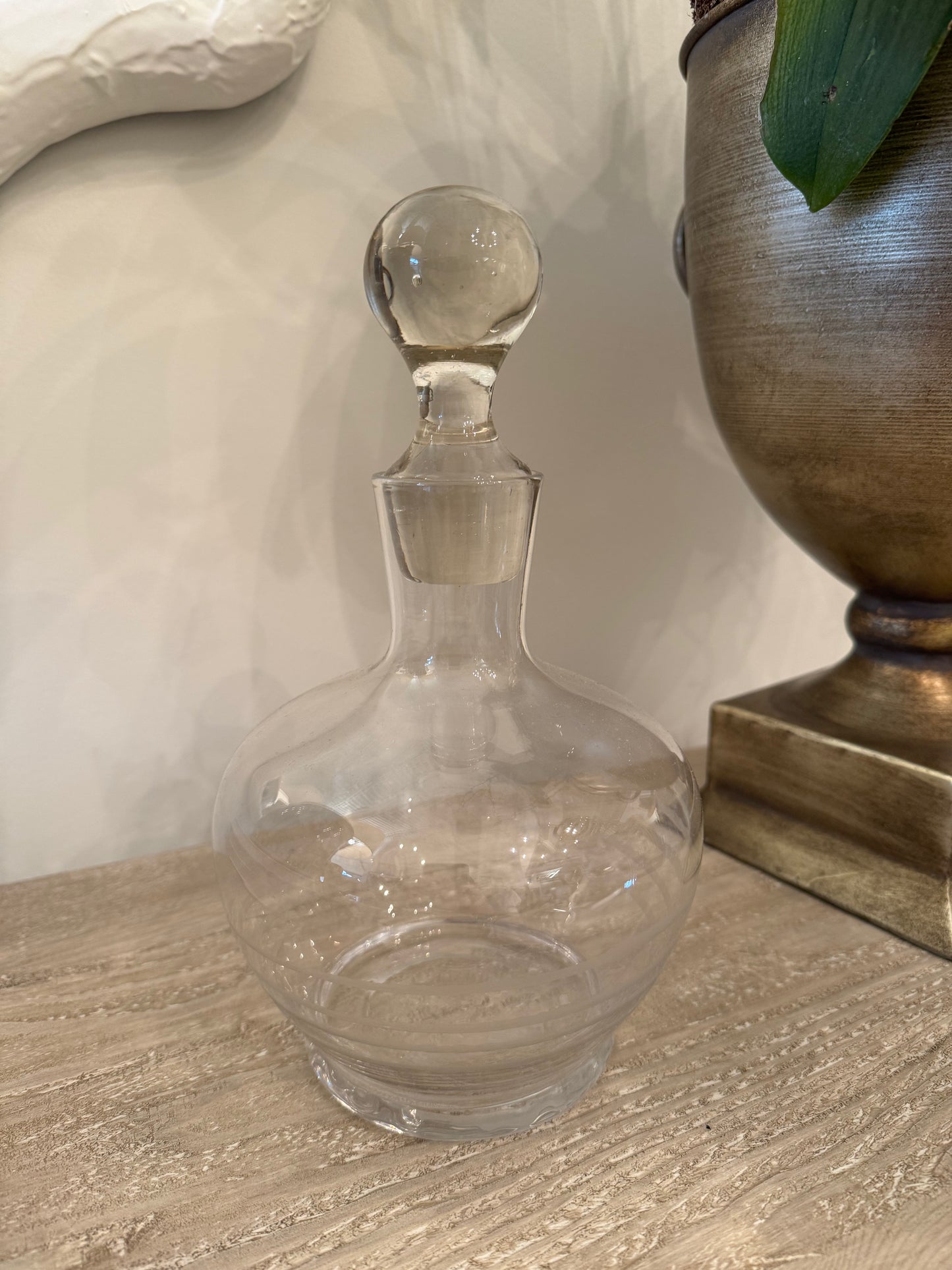 Vintage Etched Glass Decanter