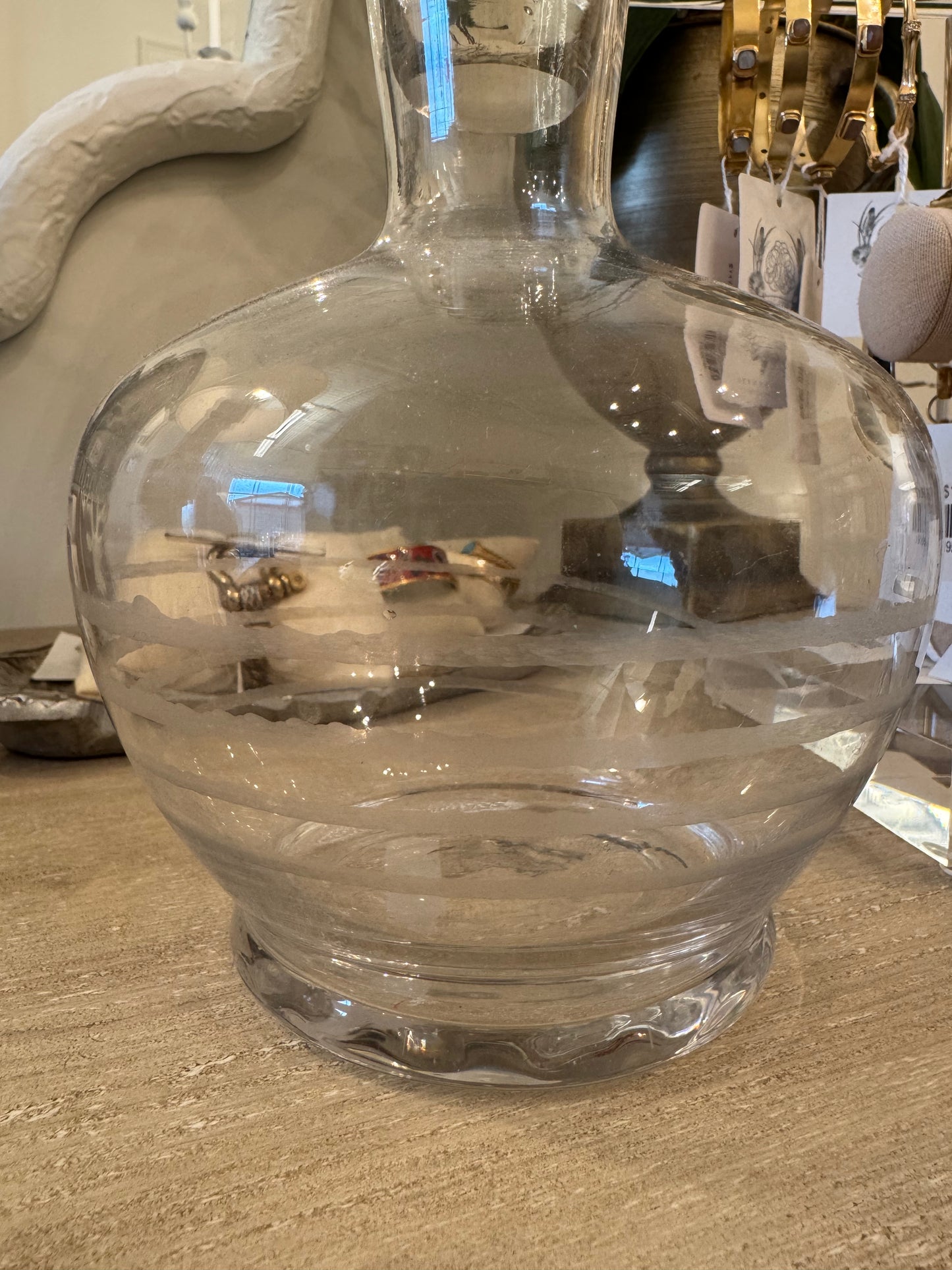 Vintage Etched Glass Decanter