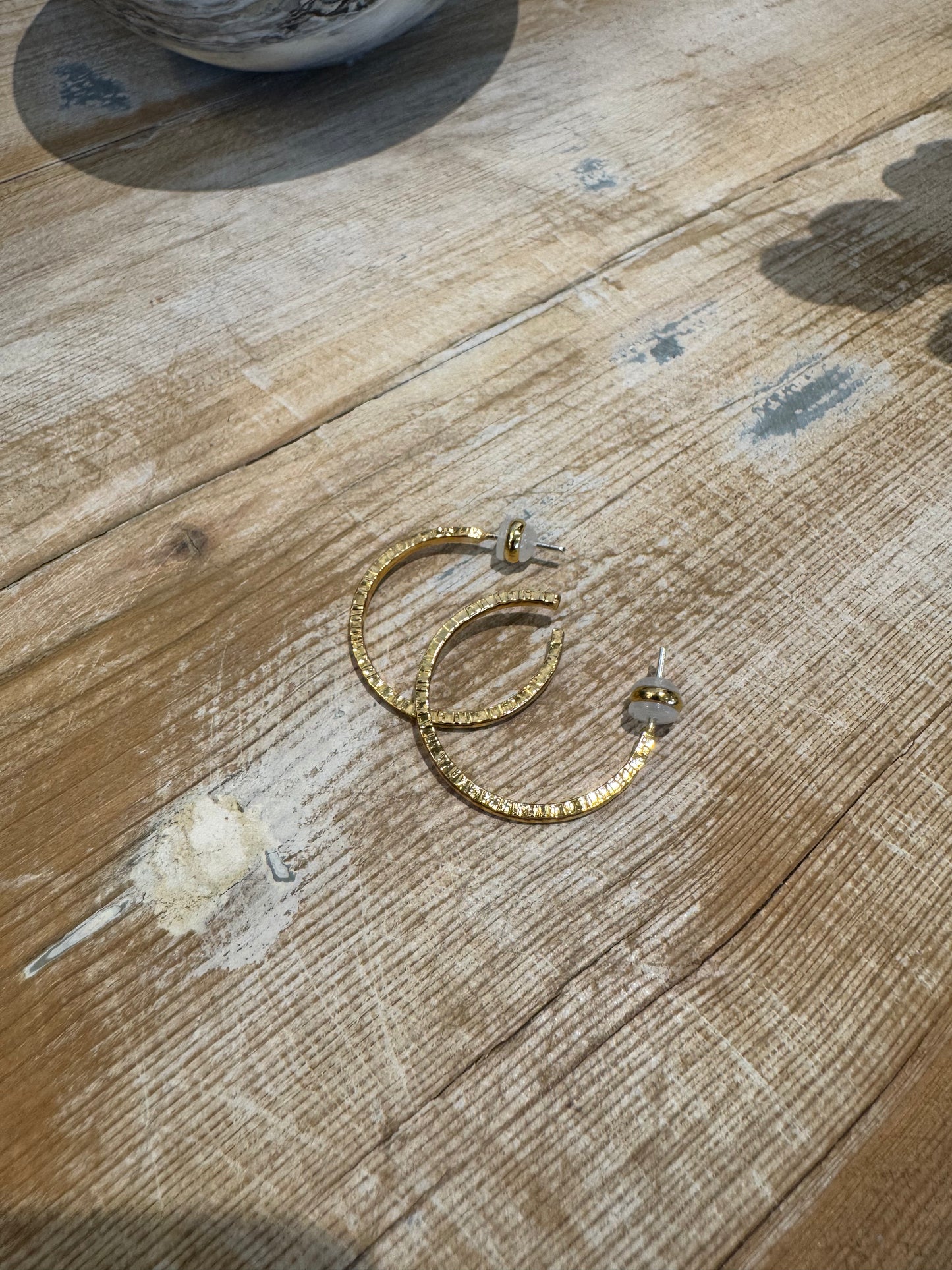 Thin Hammered Hoops