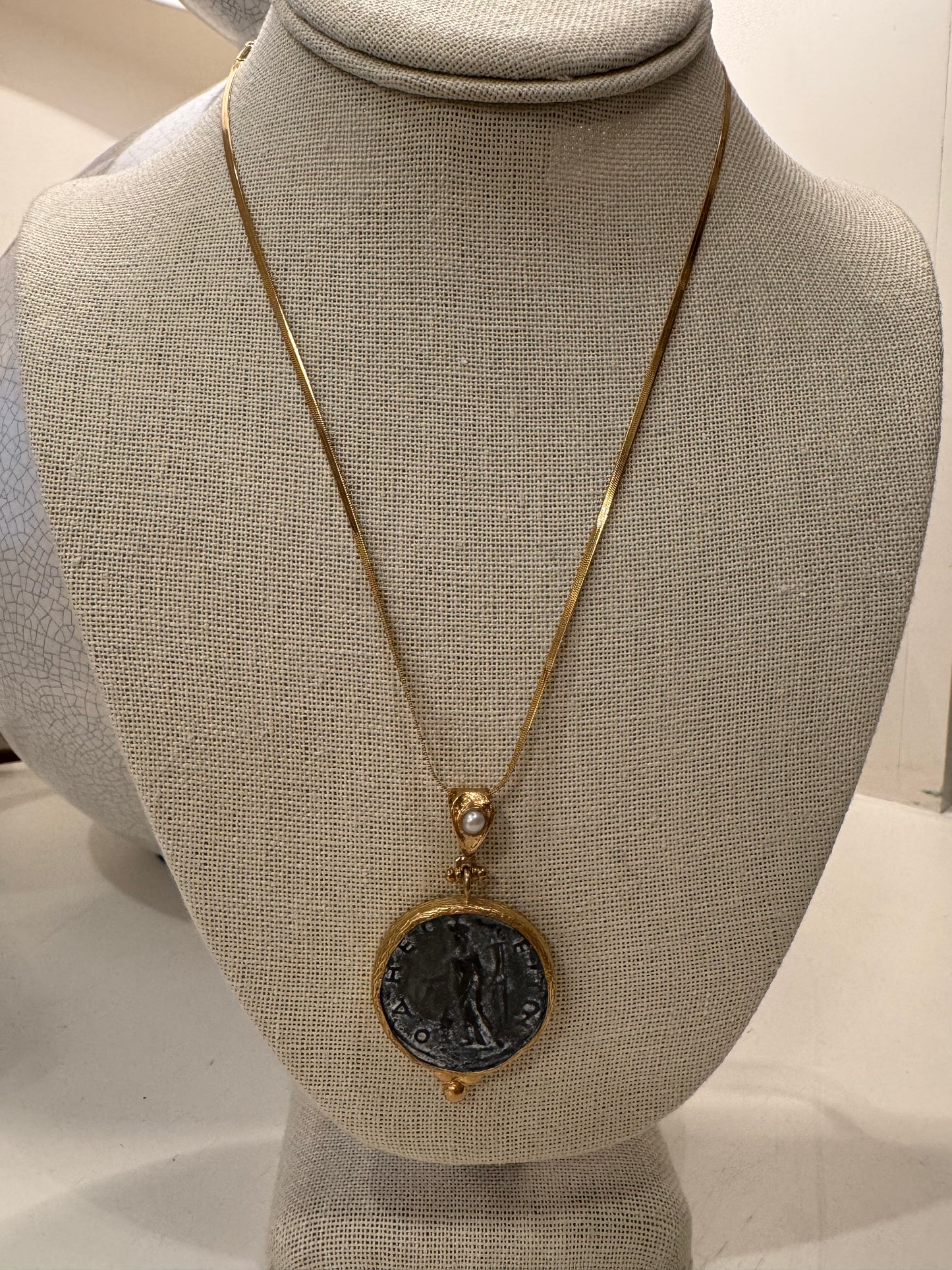 Roman Emperor Pendant Necklace