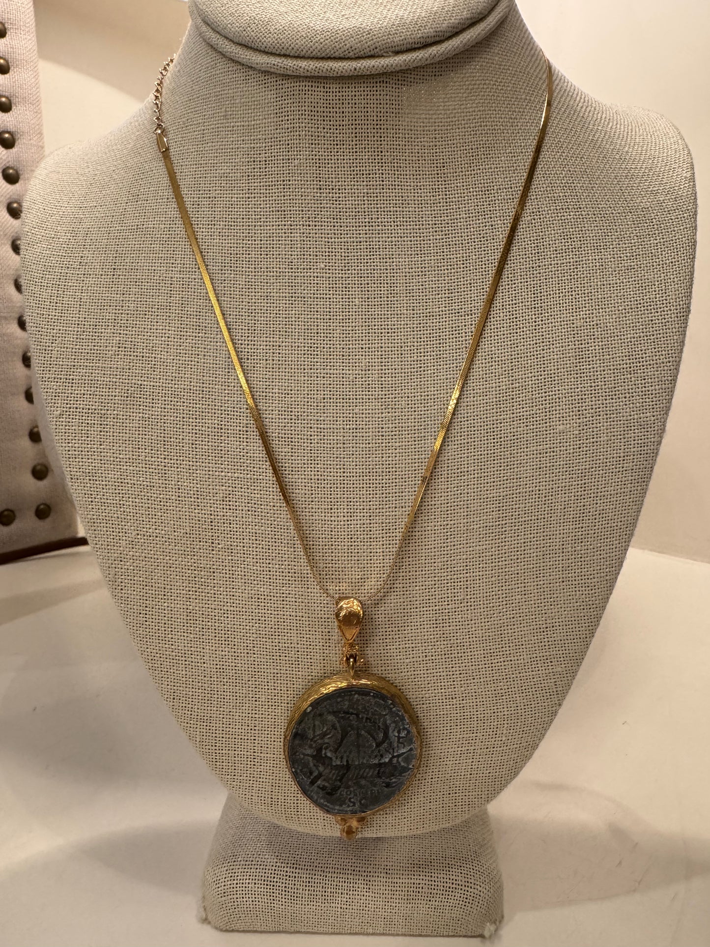 Roman Emperor Pendant Necklace