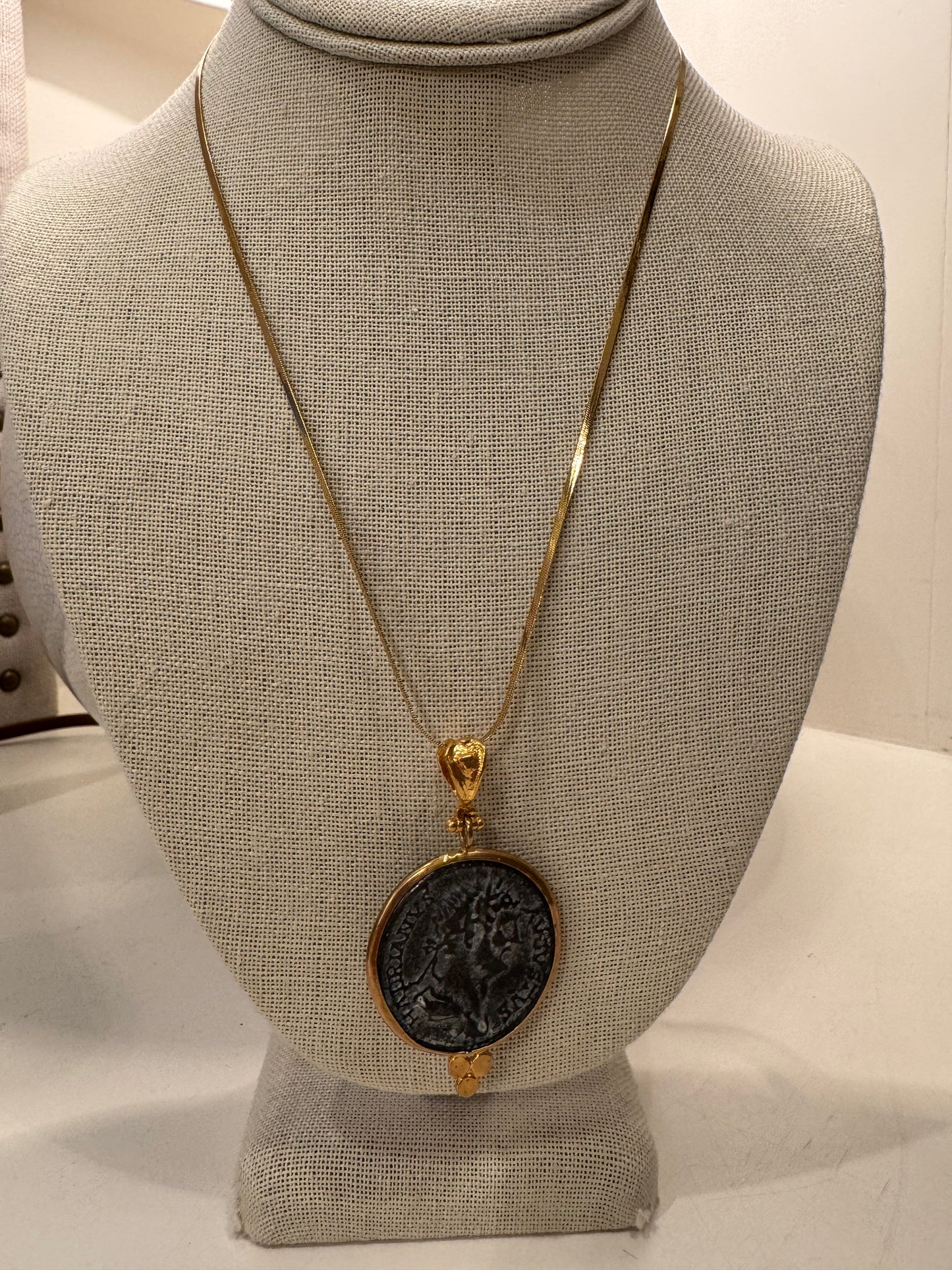 Roman Emperor Pendant Necklace