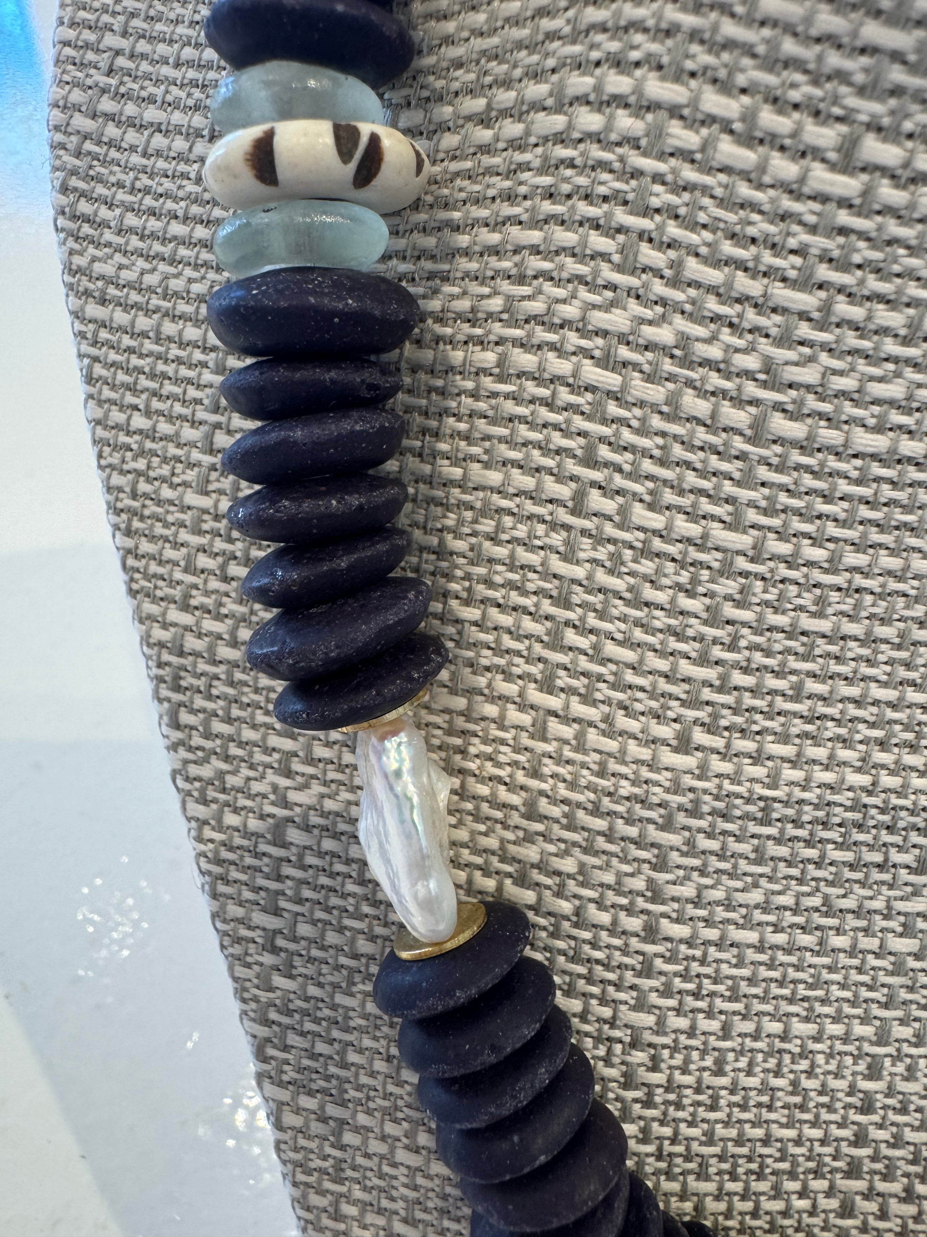 Dark Purple Beaded Necklace