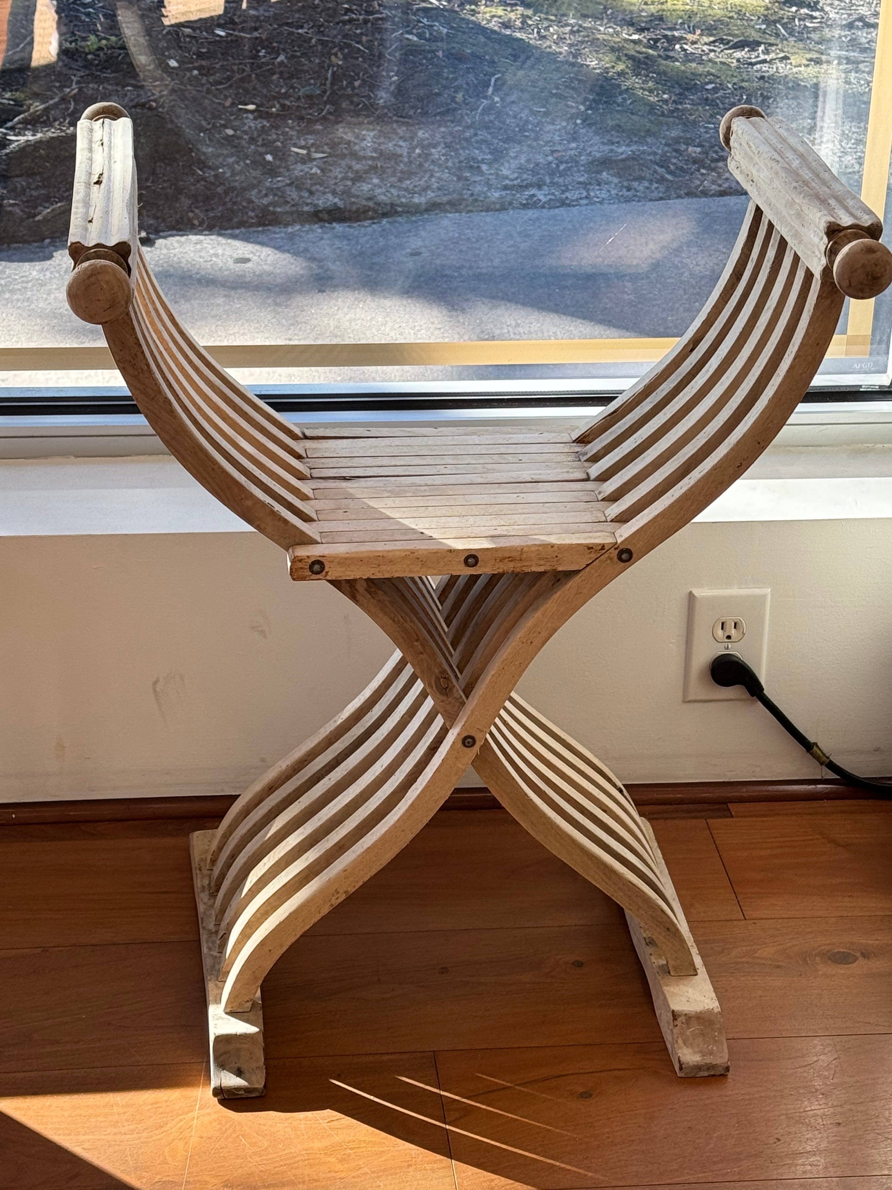Antique Scissor Chairs - Sold as Pair