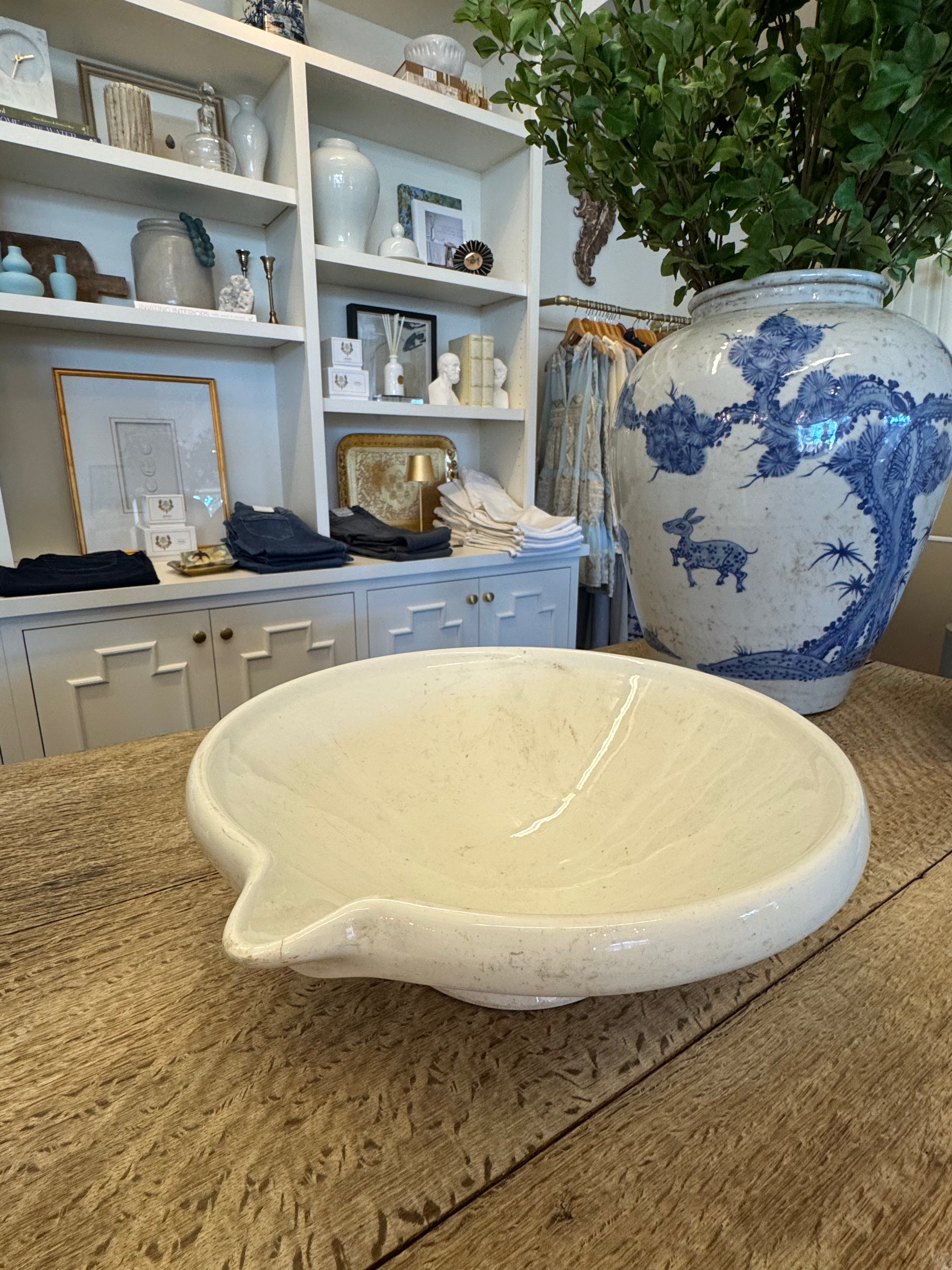 Antique French Milk Bowl