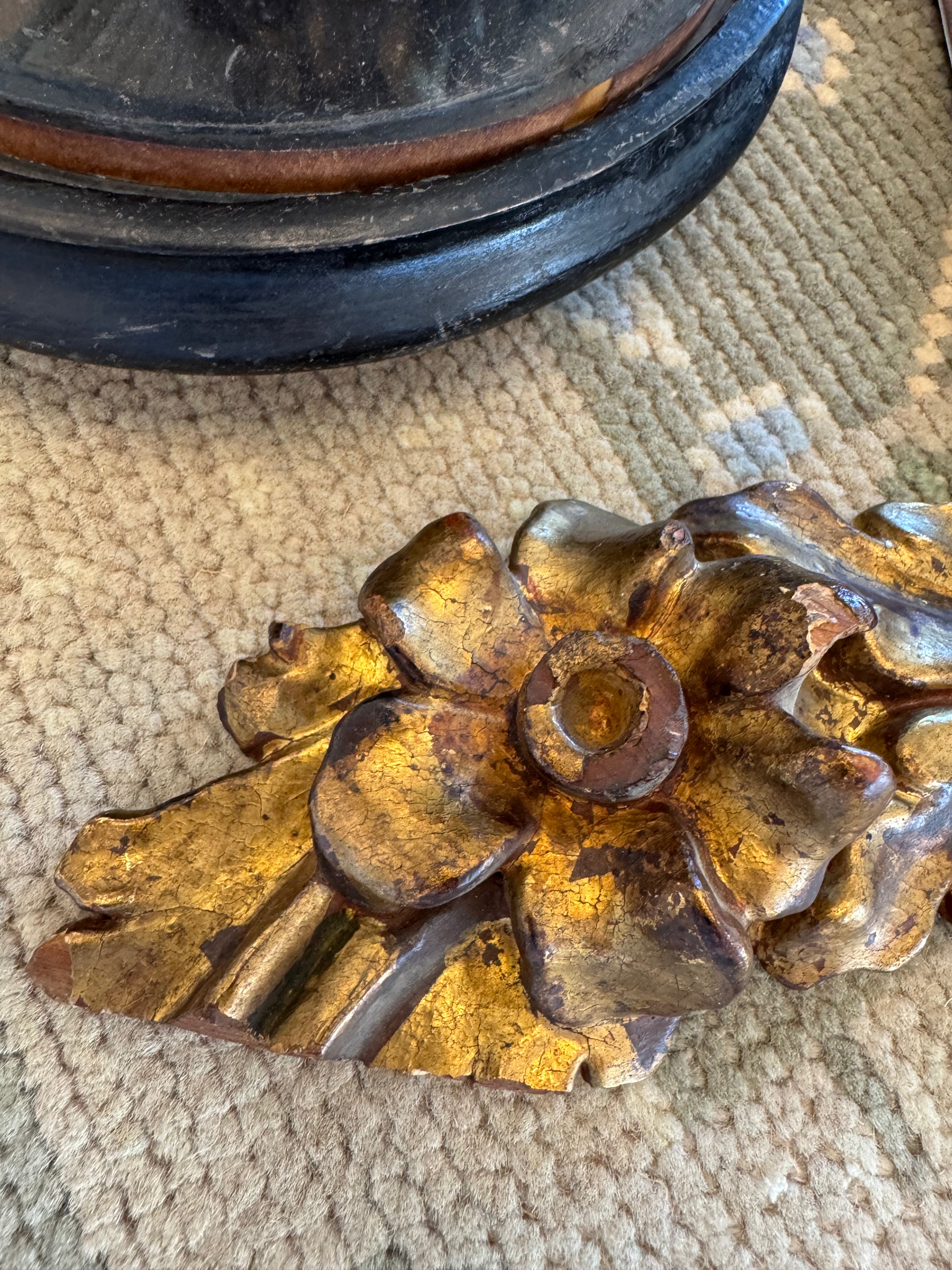 Antique Gilt Flower Fragment