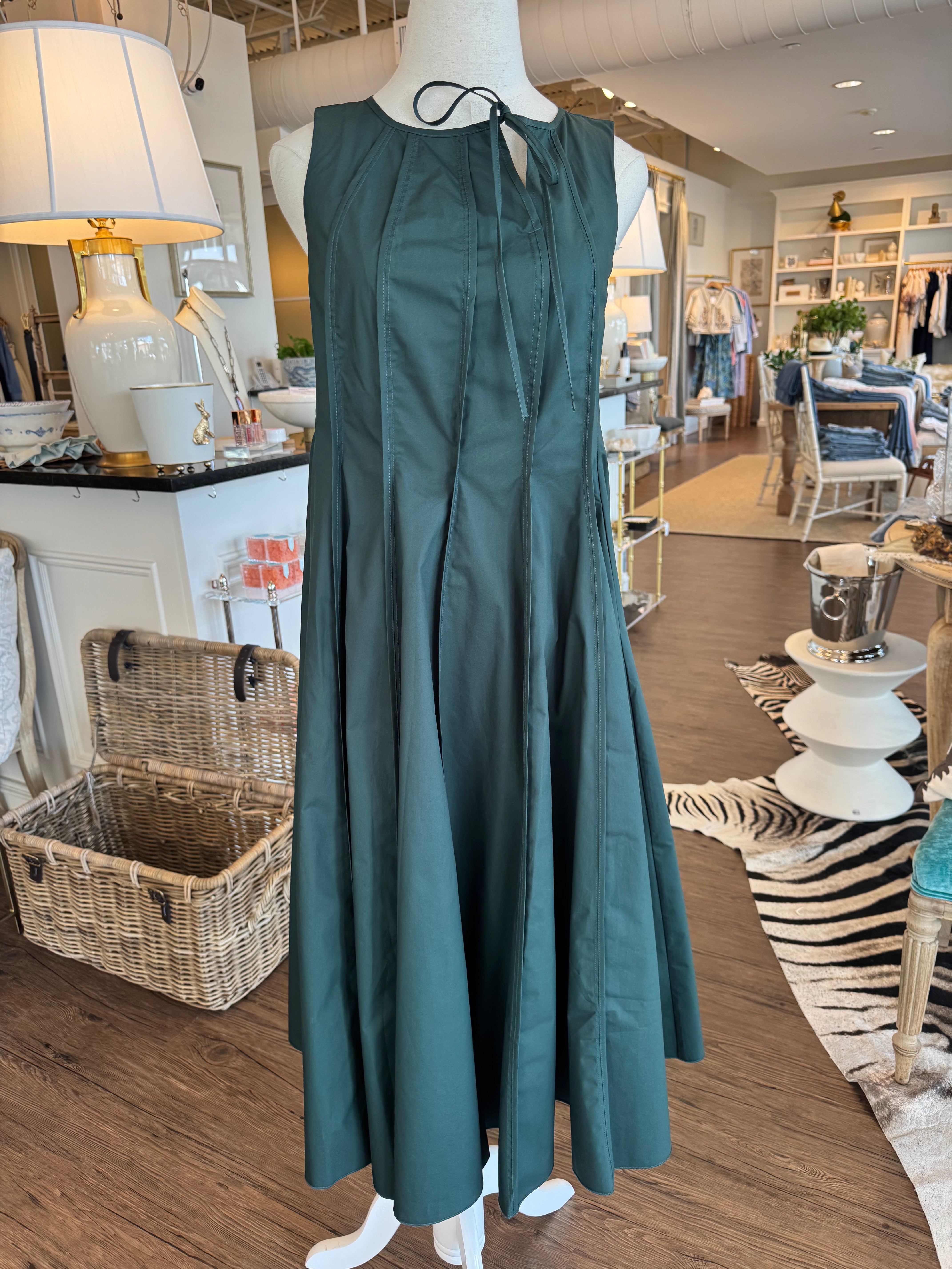 Sleeveless Dress with Vertical Seams