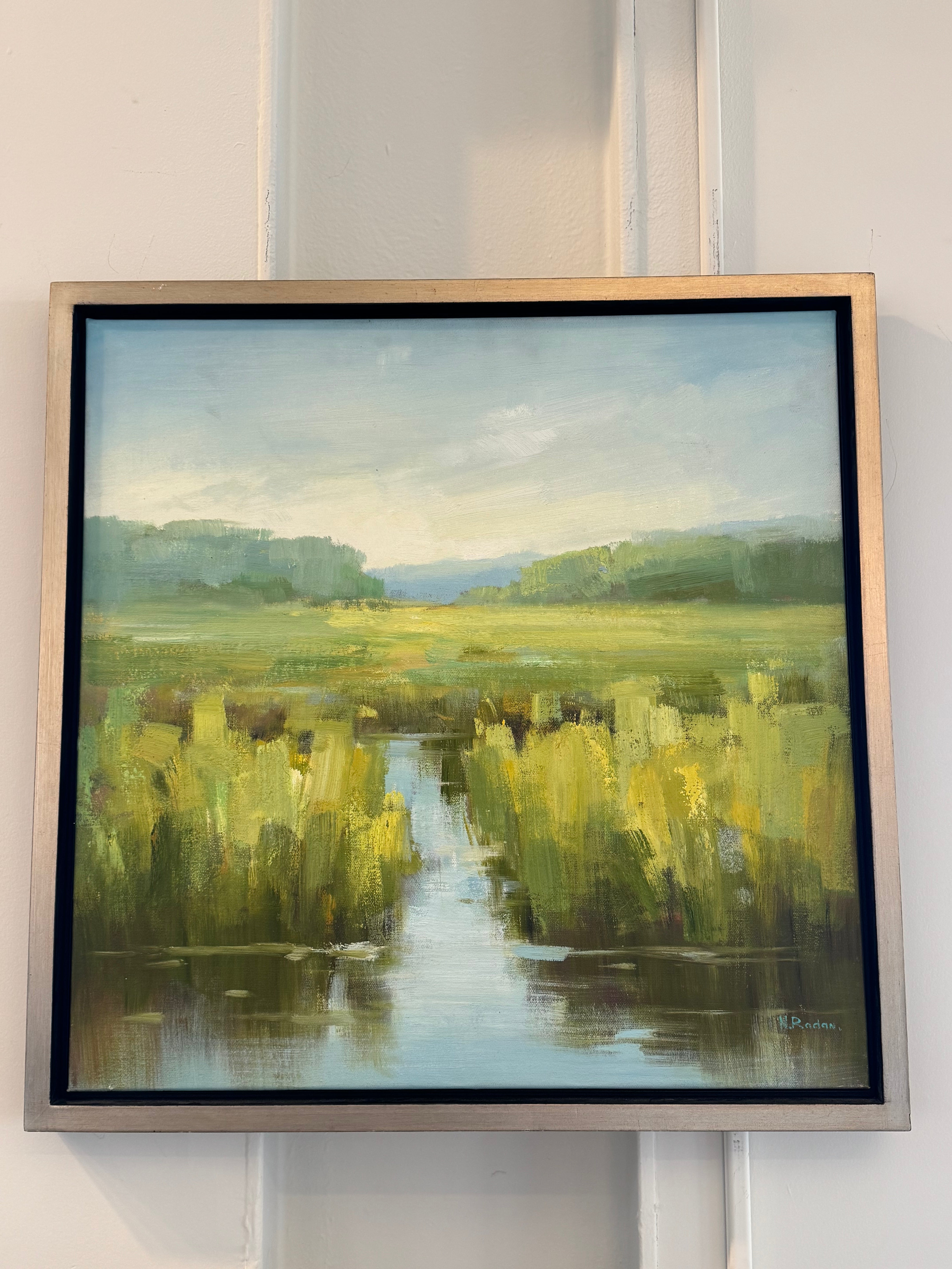 Square Marsh Landscape Painting