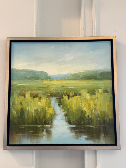 Square Marsh Landscape Painting