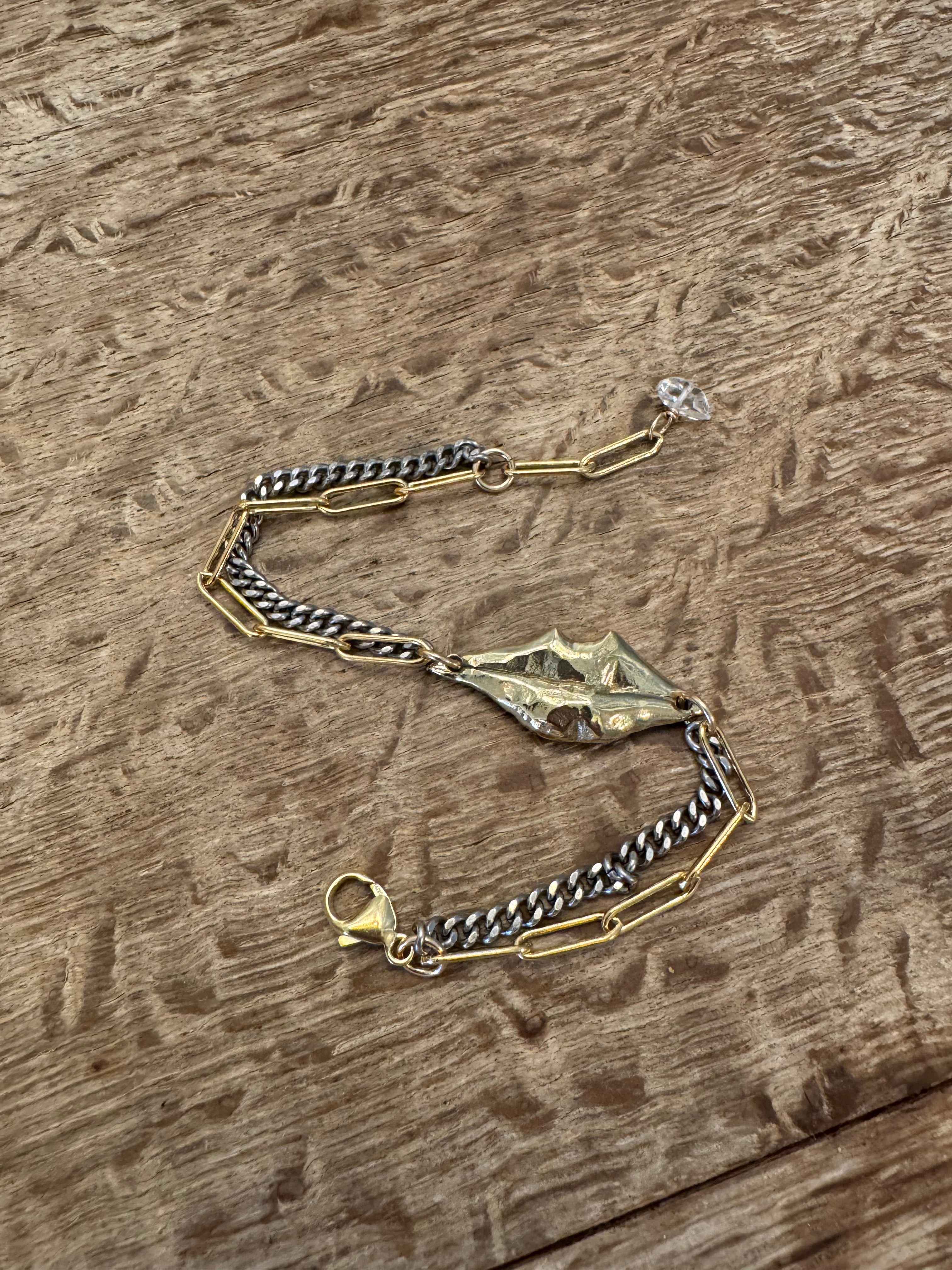 Lips Charm Double Chain Bracelet