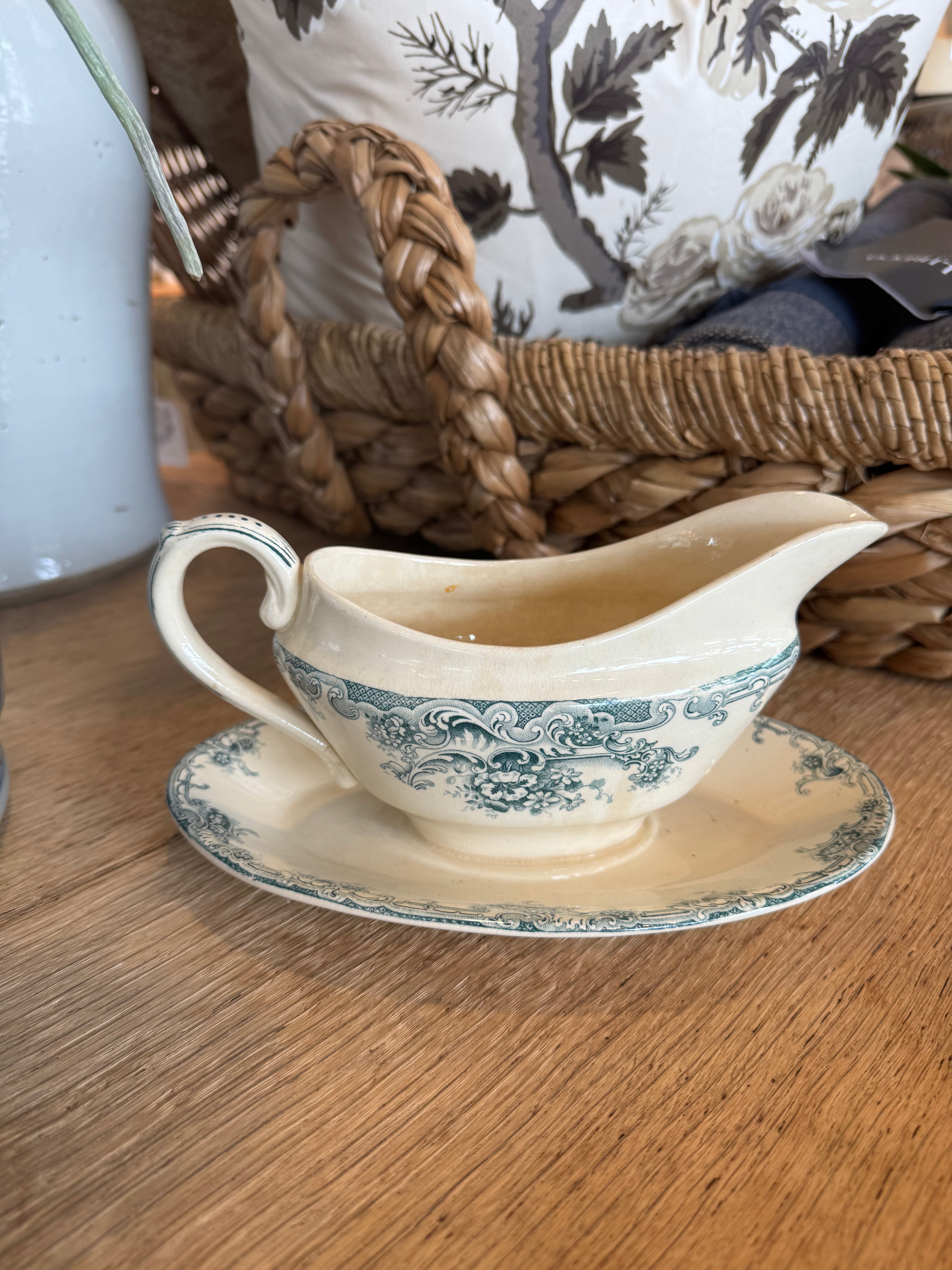 Vintage Gravy Boat and Saucer