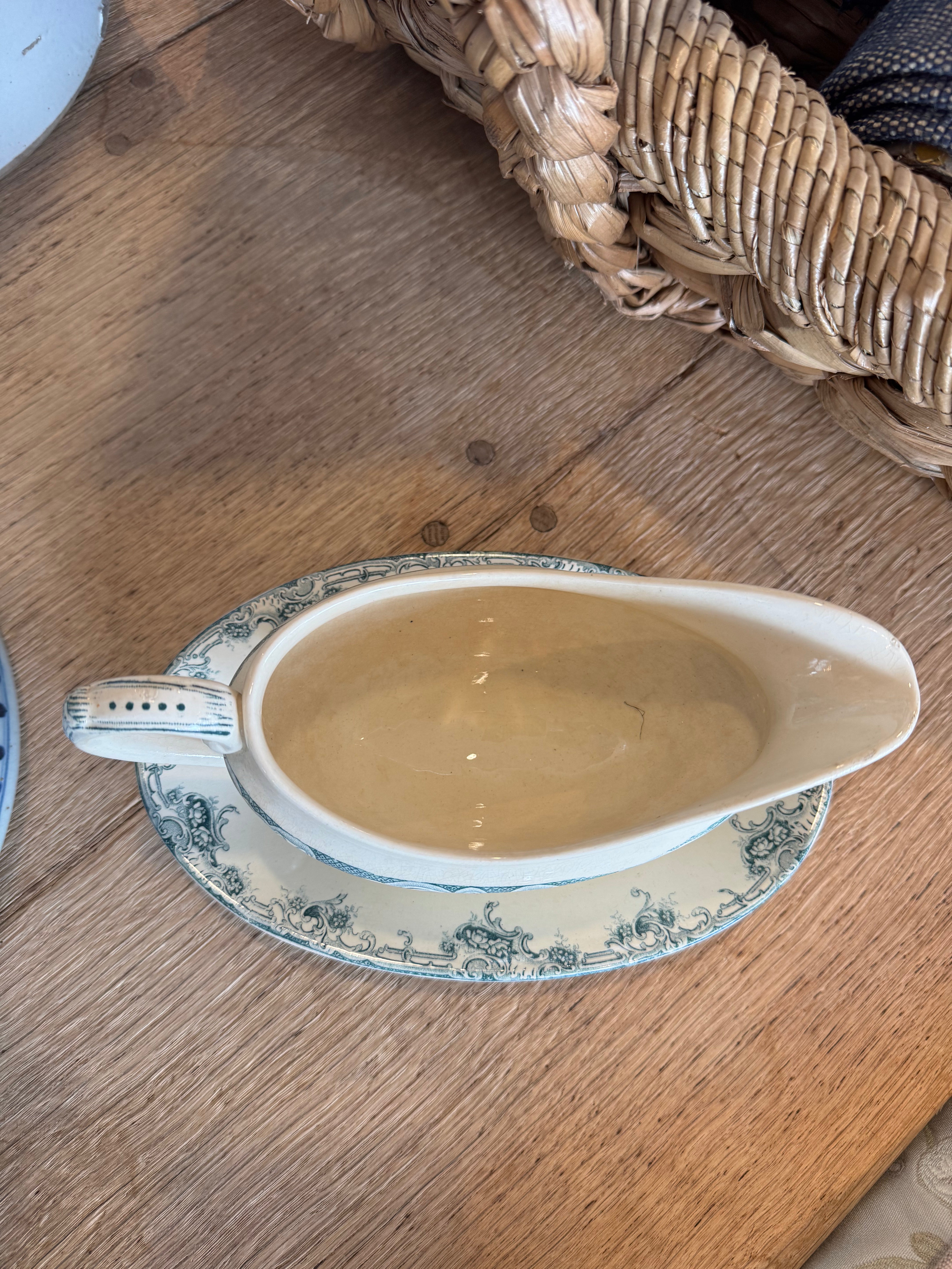 Vintage Gravy Boat and Saucer