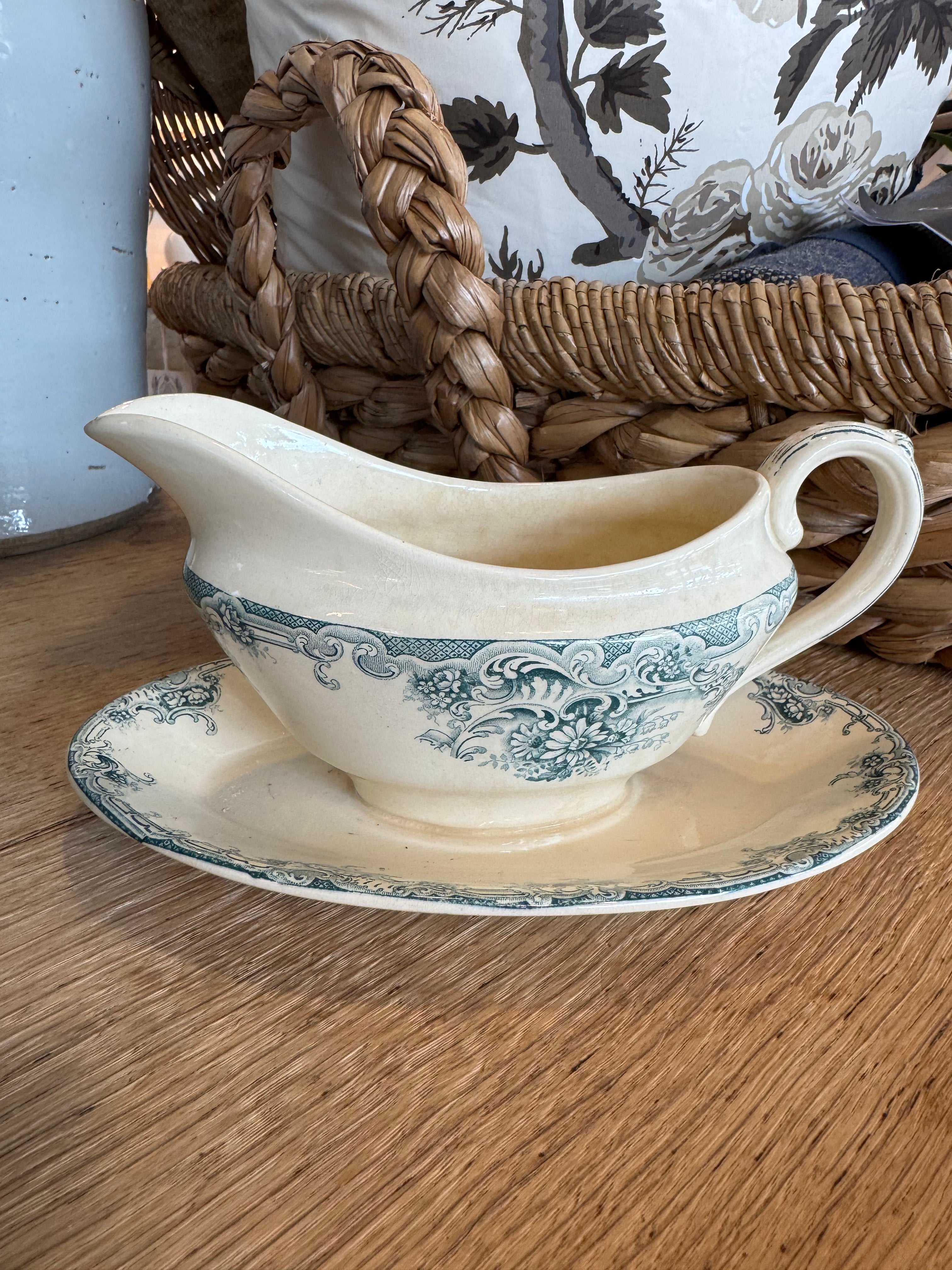Vintage Gravy Boat and Saucer