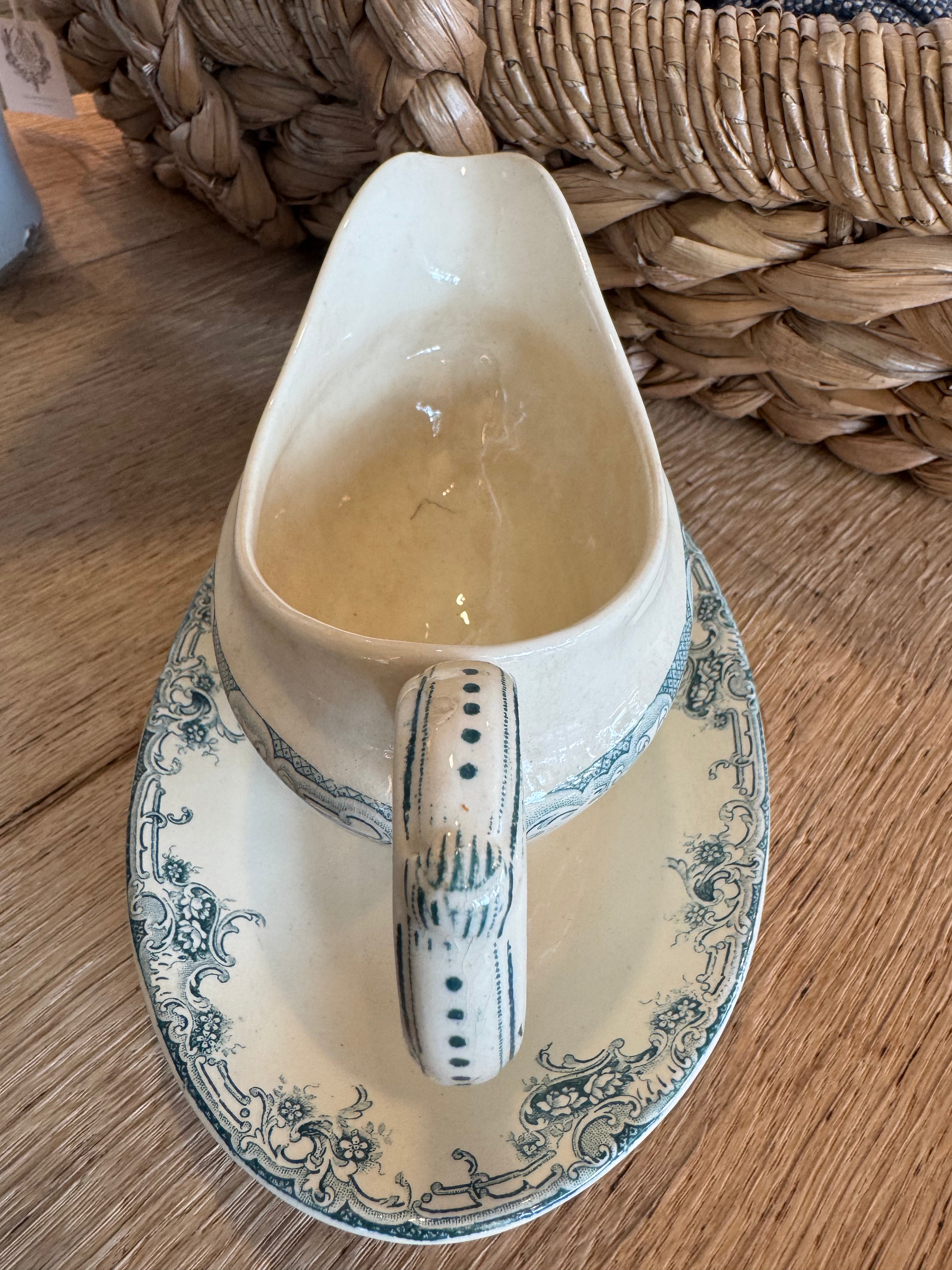 Vintage Gravy Boat and Saucer