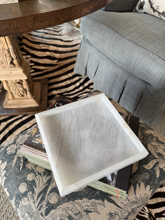 Square Alabaster Tray