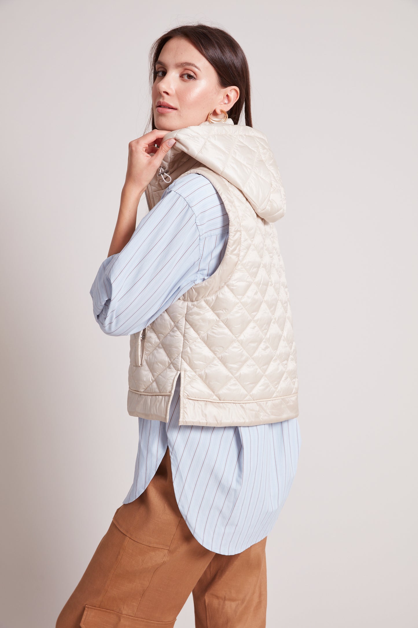 Talia Quilted Gilet with Removable Hood