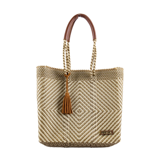 Luzia Shoulder Tote in Diamond Beige Gold