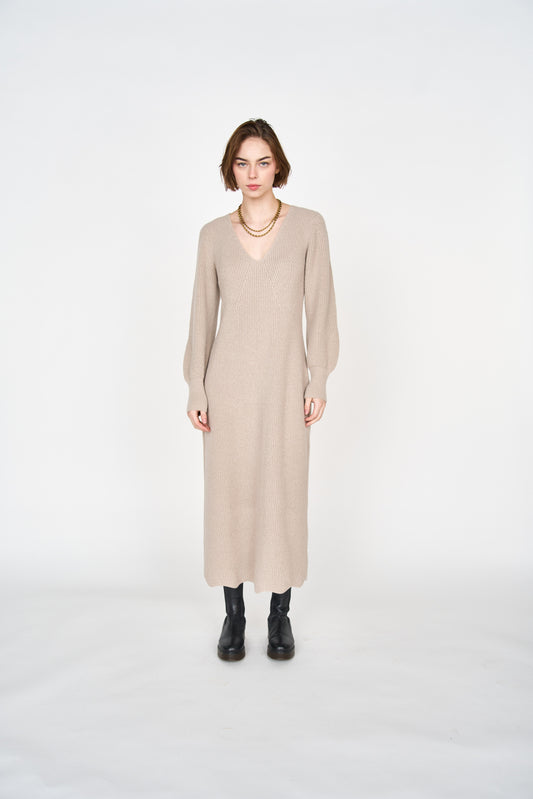 Bellagio Knit Dress in Taupe
