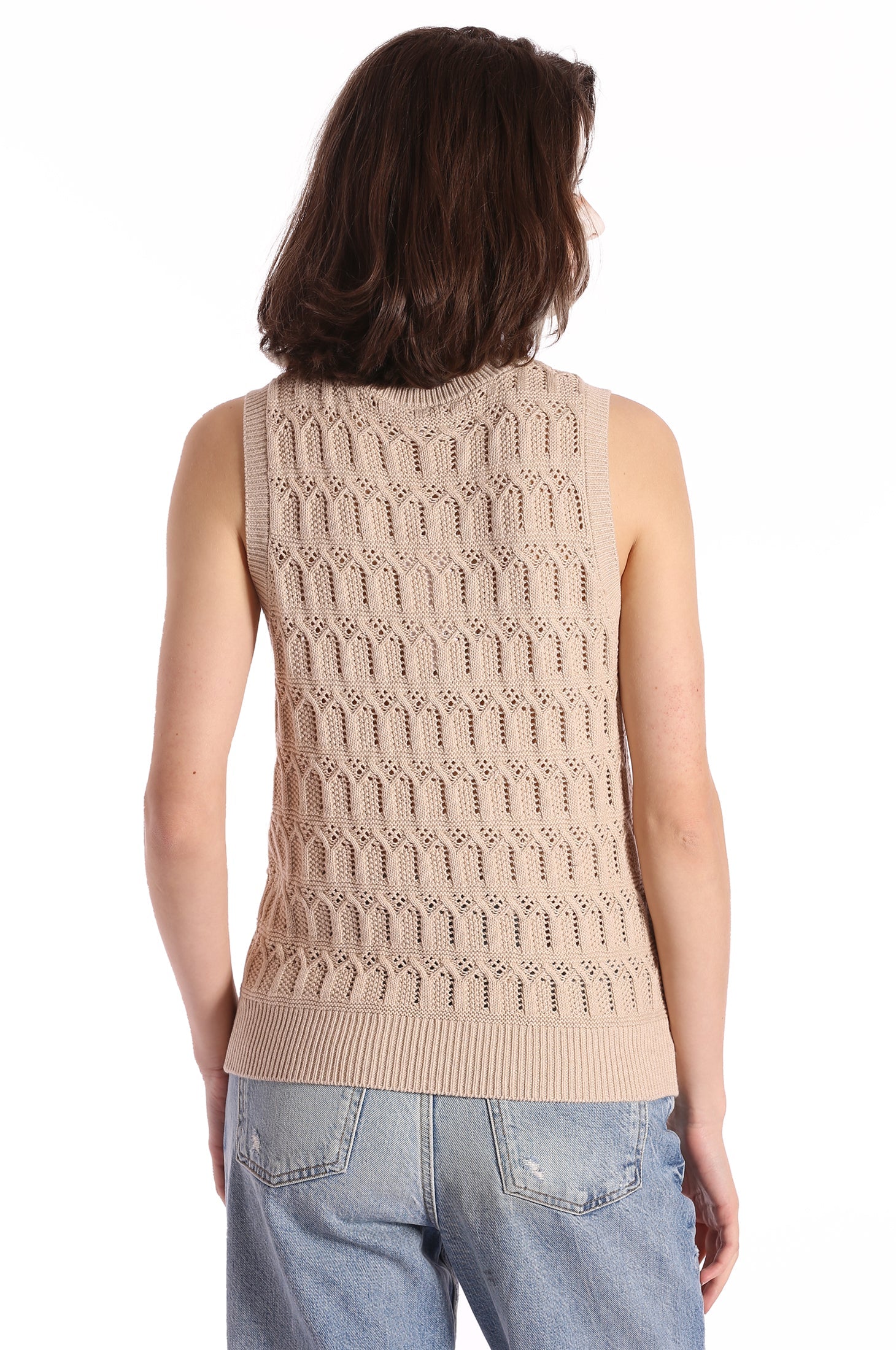 Cotton Cashmere Pointelle Tank