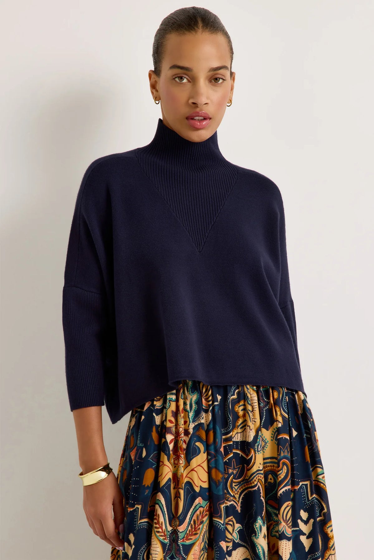 Claudie Popover in Navy