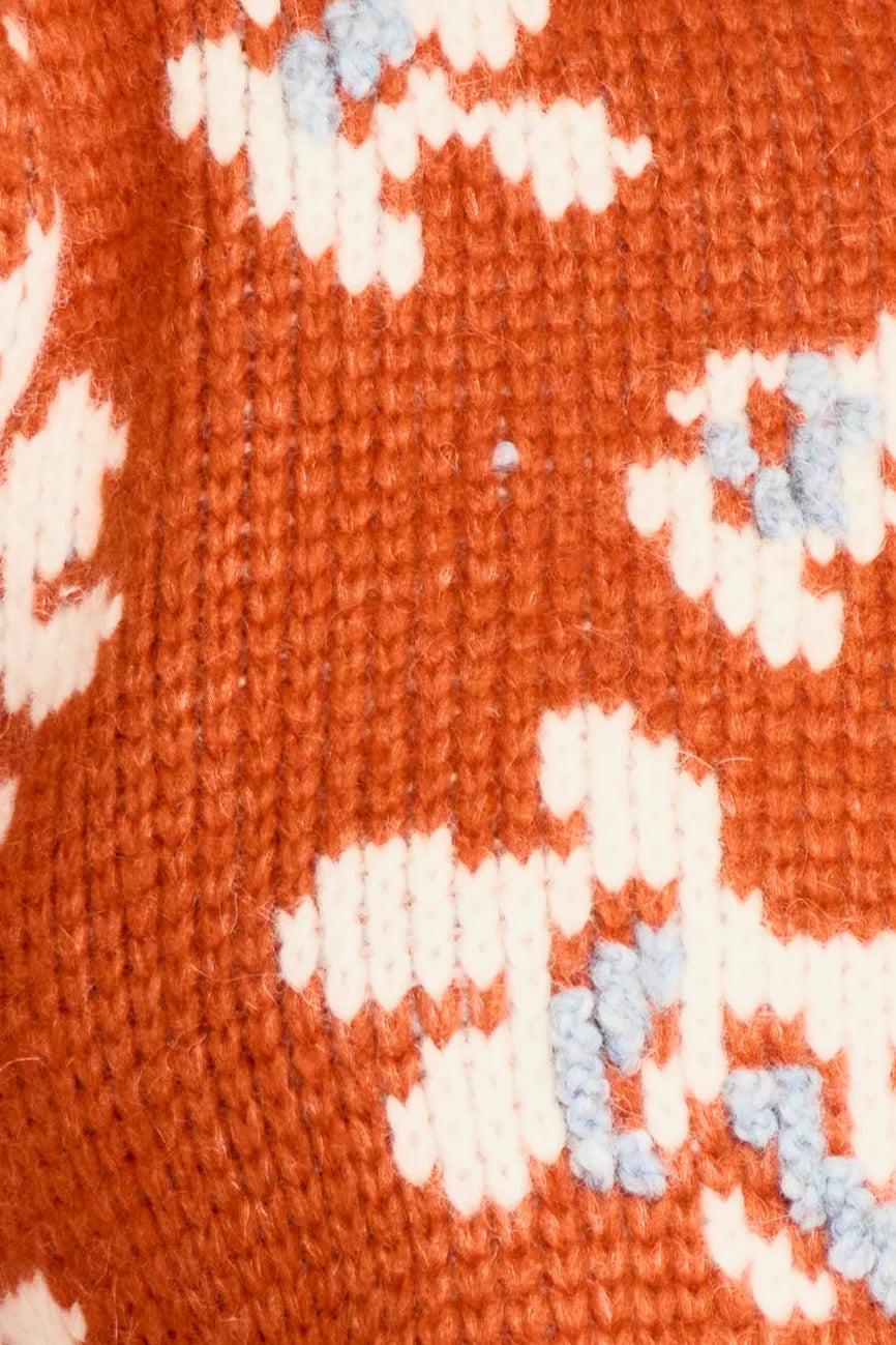 Valmorel Knit Cardigan in Burnt Iris