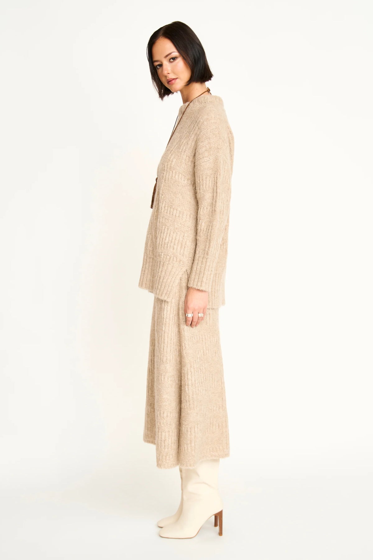 Estes Knit Skirt in Wheatfield