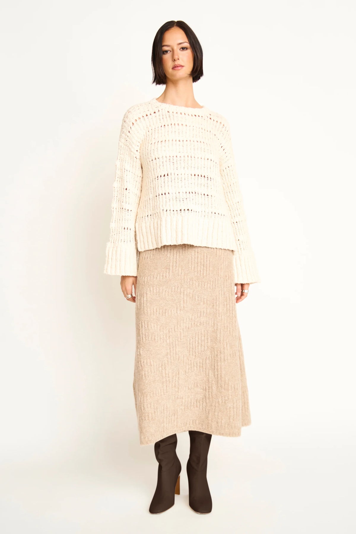 Estes Knit Skirt in Wheatfield