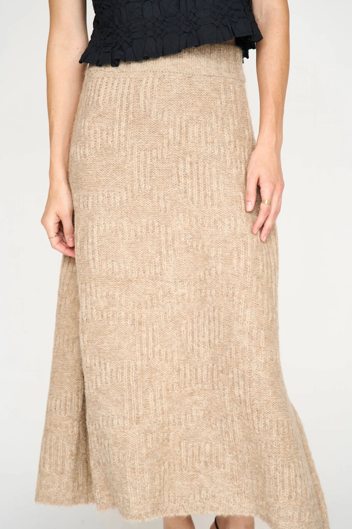 Estes Knit Skirt in Wheatfield