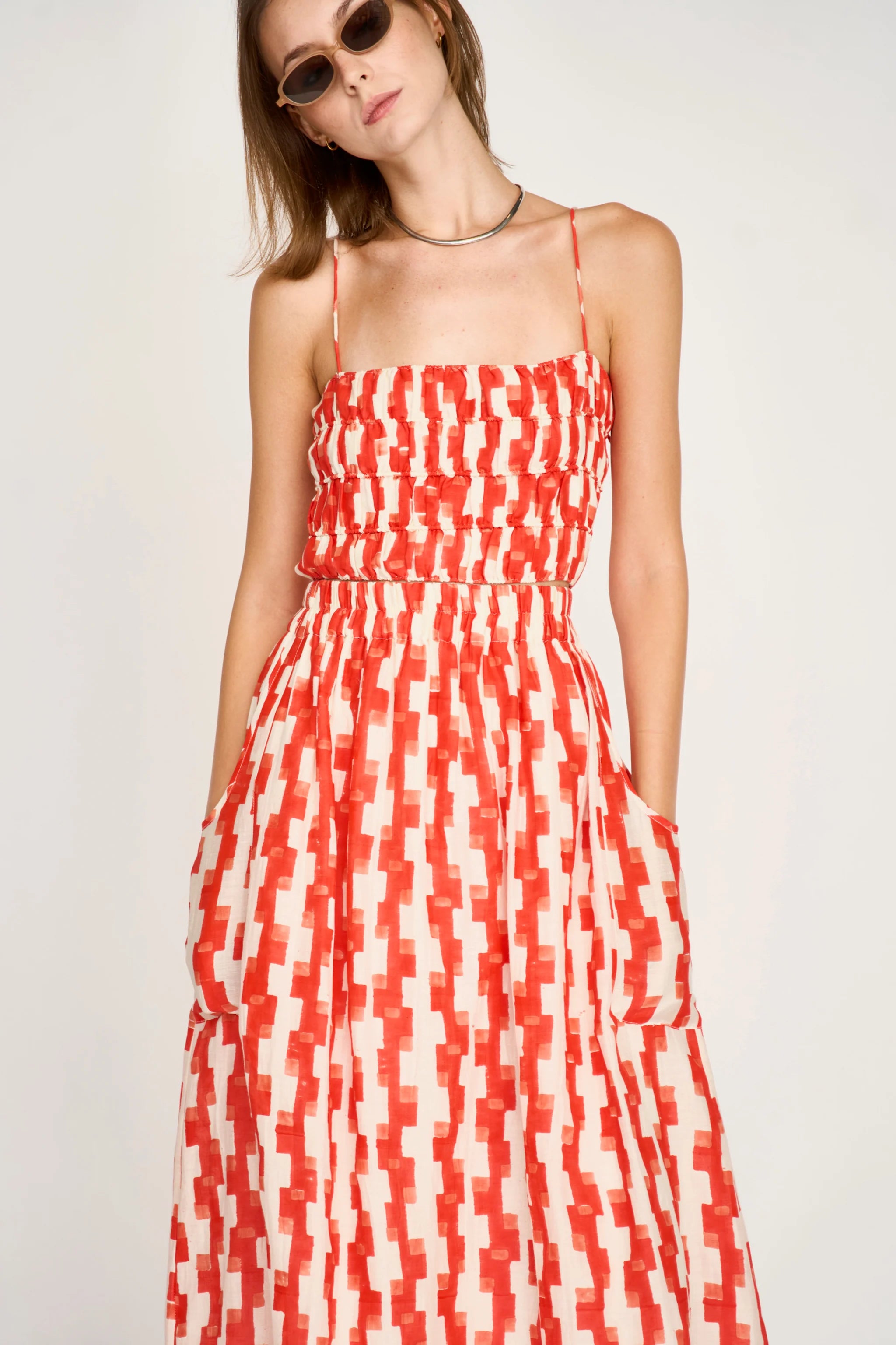 Verona Skirt in Cherry Hopscotch