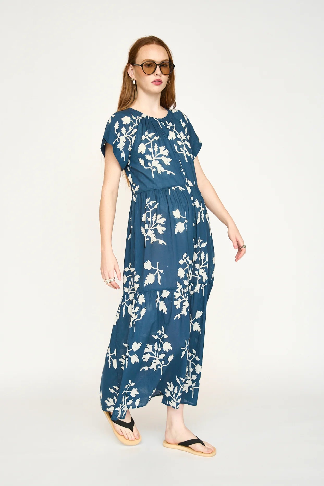 Vienna Maxi Dress in Navy Fig