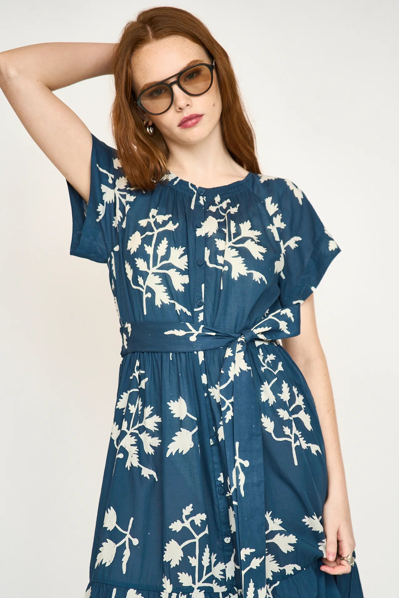 Vienna Maxi Dress in Navy Fig