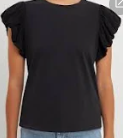 Mixed Media Ruffle Top