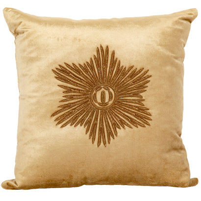 Gold Embroidered Star Pillow