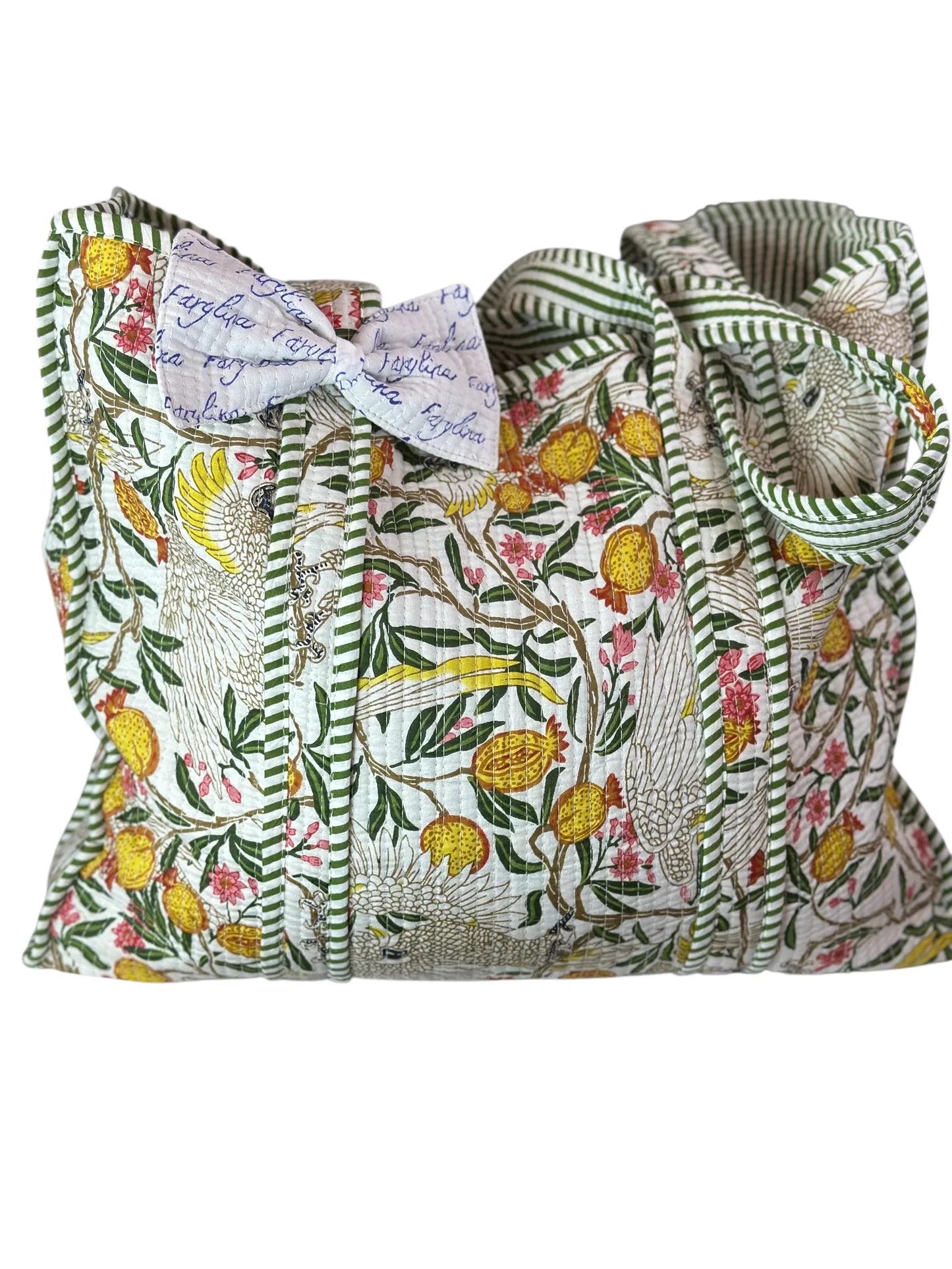 Jane Quilted Tote-Magnolia