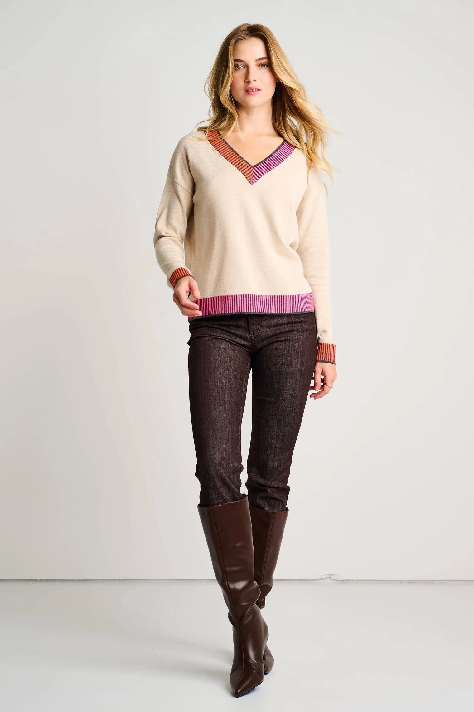 Ribbed & Ready in Almond