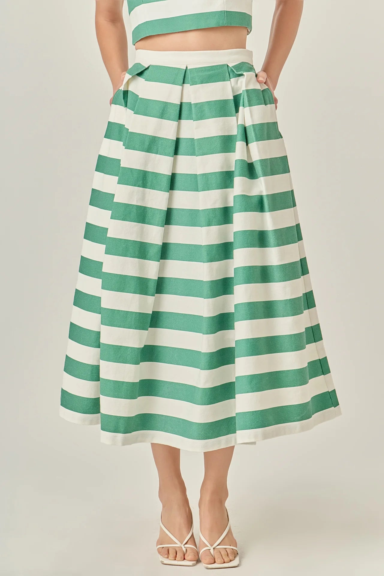 Bold Stripe Midi Skirt