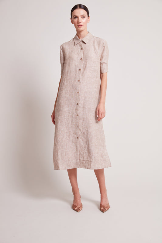 Randi Long Buttoned Shirt Dress