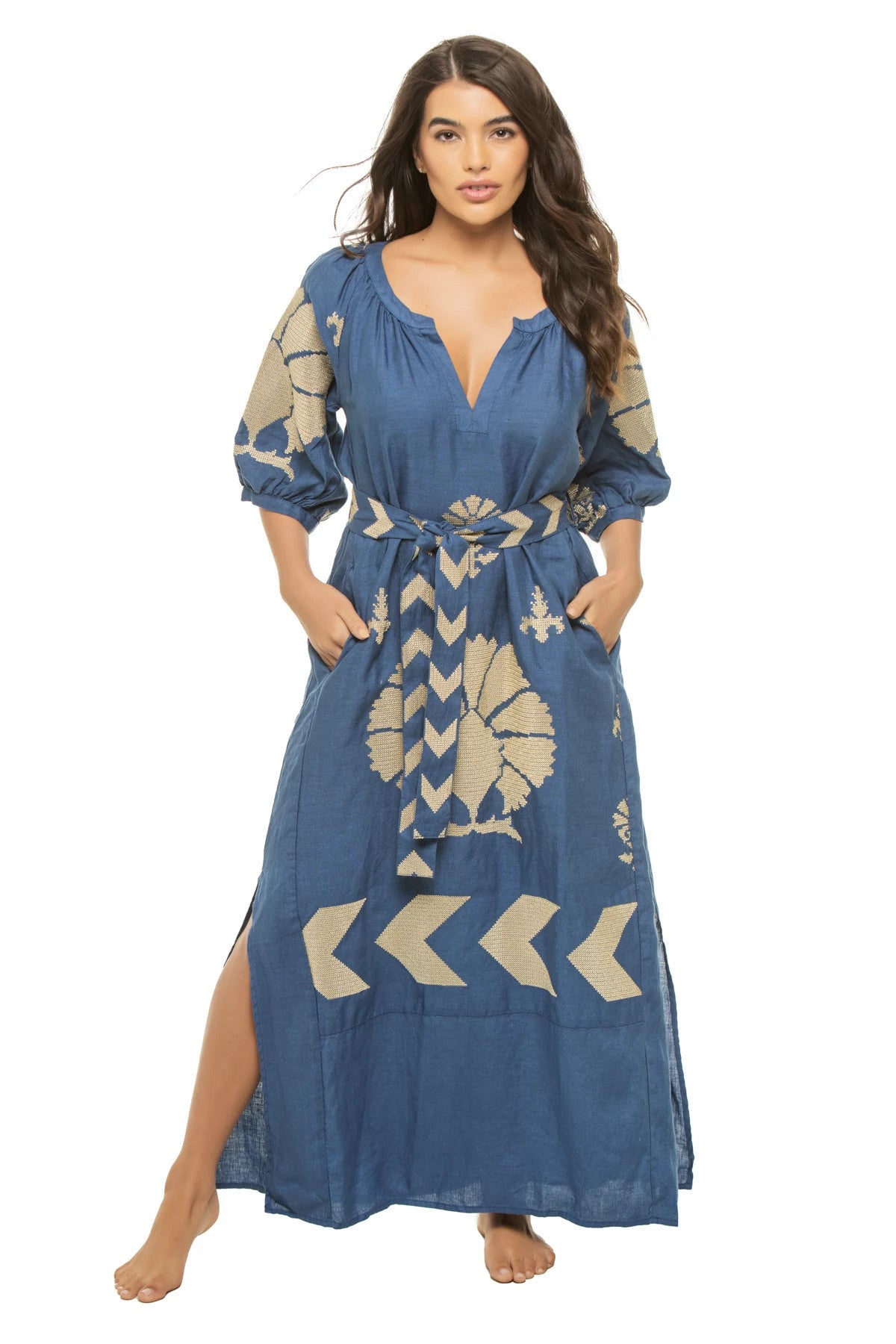 Aeolis Belted Maxi Dress