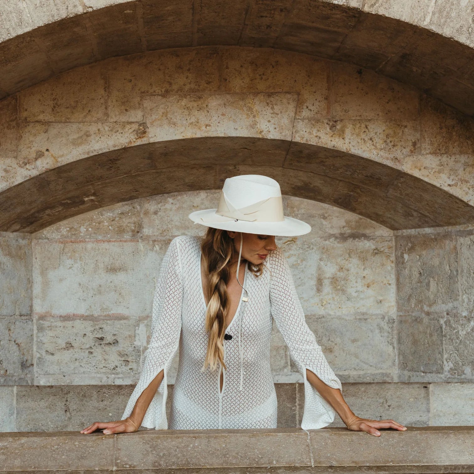 Field Gardenia Hat in Bone