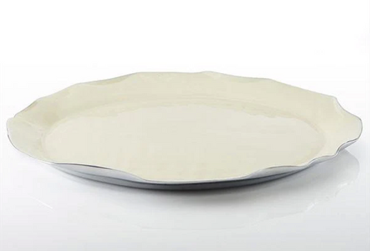 Large Oval Ruffled Platter