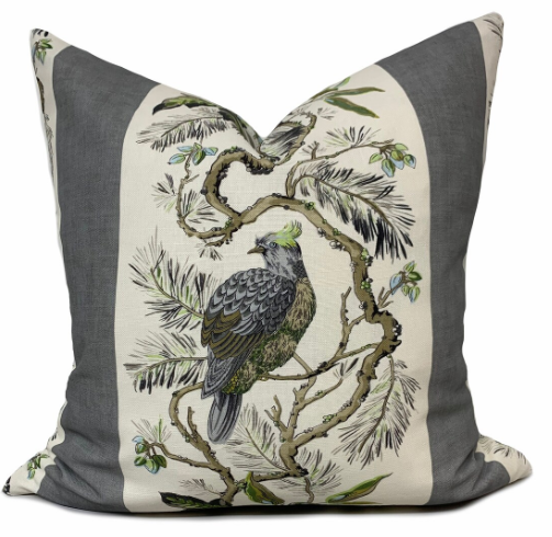 Thibaut Williamson Heritage Collection in Grey Pillow