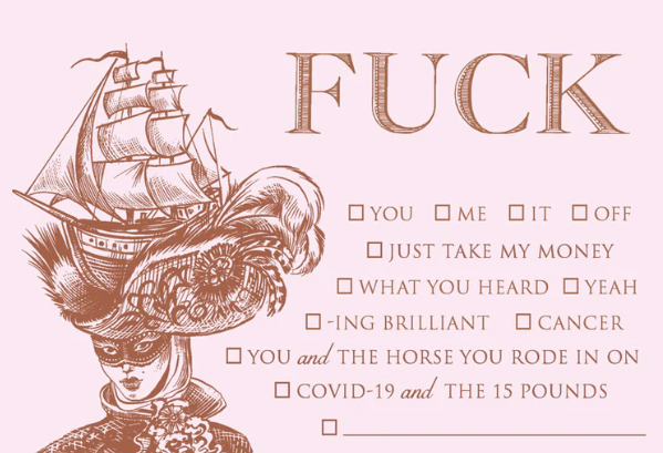 Fuck Masked Lady Calling Cards