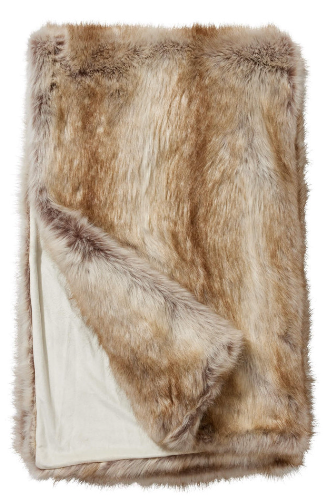 Blonde Fox Faux Fur Throw: Limited Edition