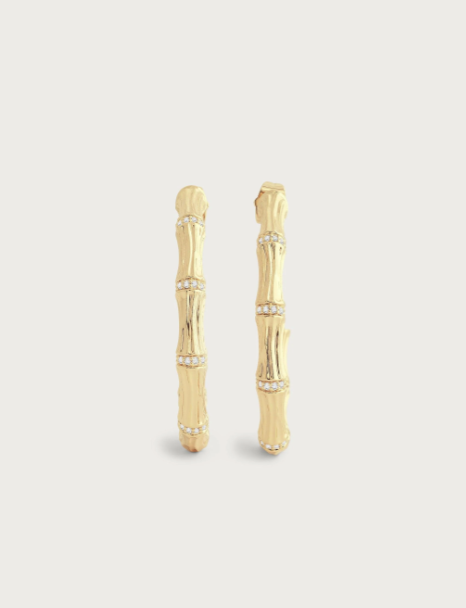 Bamboo Single Hoop Earrings