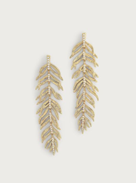Palm Leaves Dangle Earrings