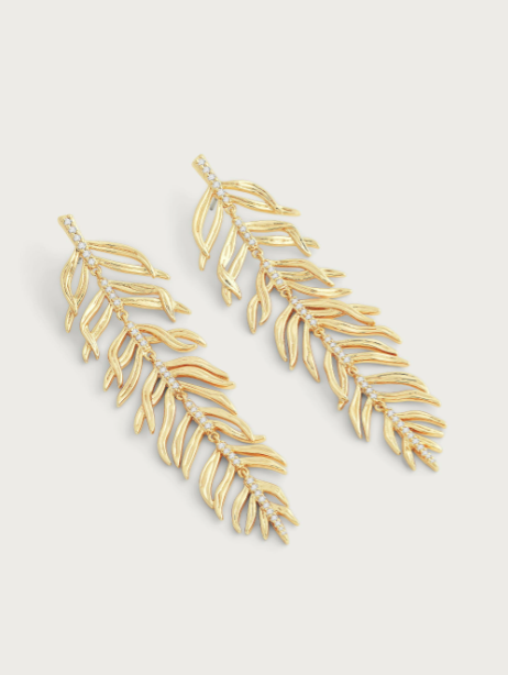 Palm Leaves Dangle Earrings